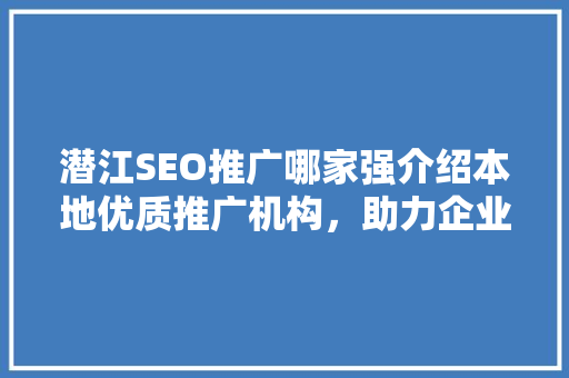 潜江SEO推广哪家强介绍本地优质推广机构，助力企业腾飞