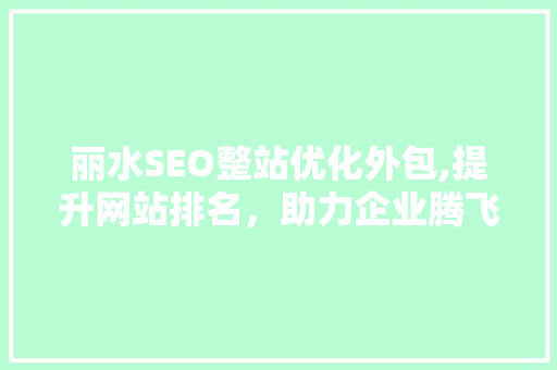 丽水SEO整站优化外包,提升网站排名，助力企业腾飞