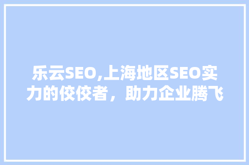 乐云SEO,上海地区SEO实力的佼佼者，助力企业腾飞