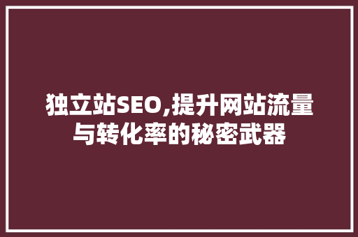 独立站SEO,提升网站流量与转化率的秘密武器
