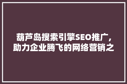 葫芦岛搜索引擎SEO推广,助力企业腾飞的网络营销之路  第1张