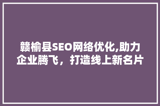 赣榆县SEO网络优化,助力企业腾飞，打造线上新名片