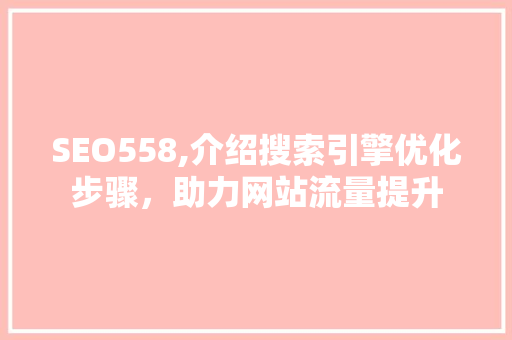 SEO558,介绍搜索引擎优化步骤，助力网站流量提升
