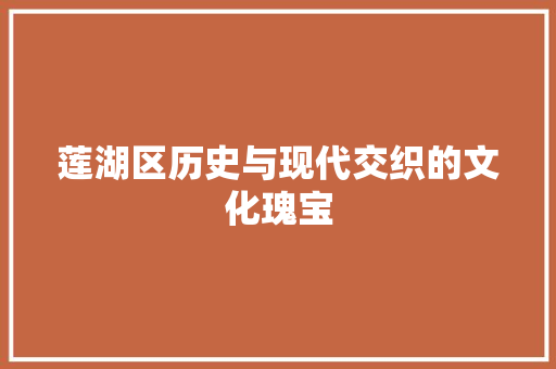 莲湖区历史与现代交织的文化瑰宝
