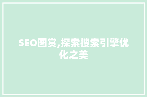 SEO图赏,探索搜索引擎优化之美