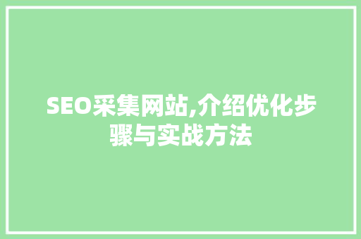 SEO采集网站,介绍优化步骤与实战方法