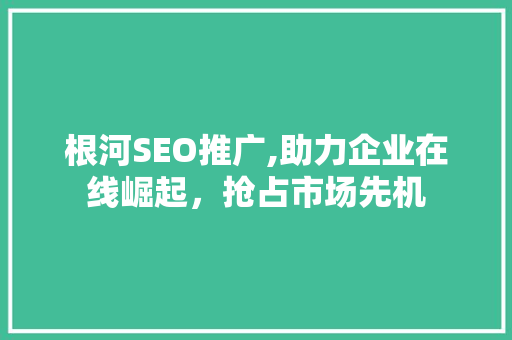根河SEO推广,助力企业在线崛起，抢占市场先机