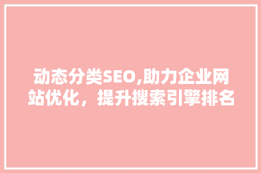 动态分类SEO,助力企业网站优化，提升搜索引擎排名