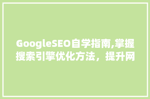 GoogleSEO自学指南,掌握搜索引擎优化方法，提升网站排名  第1张
