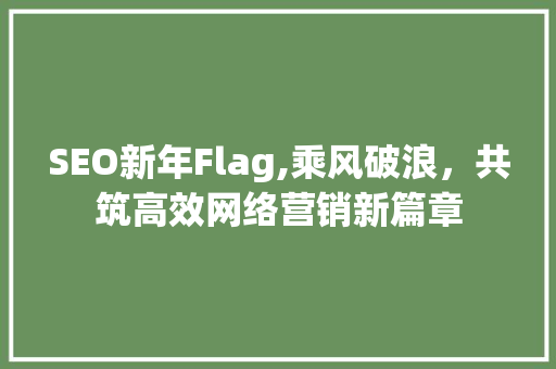 SEO新年Flag,乘风破浪，共筑高效网络营销新篇章