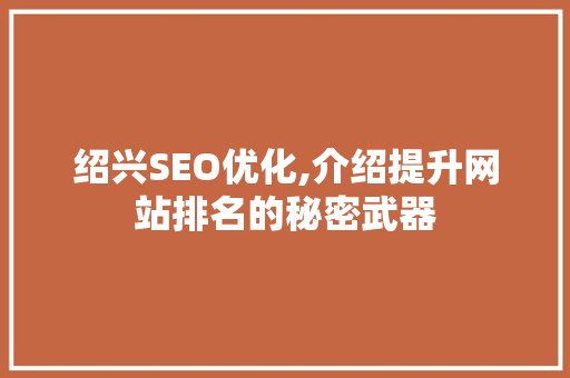 绍兴SEO优化,介绍提升网站排名的秘密武器