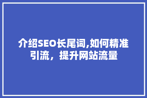 介绍SEO长尾词,如何精准引流，提升网站流量
