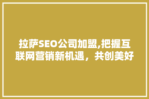 拉萨SEO公司加盟,把握互联网营销新机遇，共创美好未来
