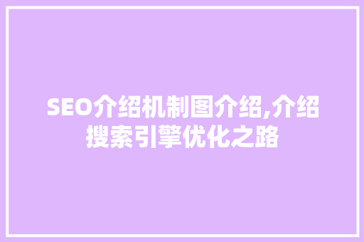 SEO介绍机制图介绍,介绍搜索引擎优化之路