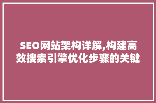 SEO网站架构详解,构建高效搜索引擎优化步骤的关键