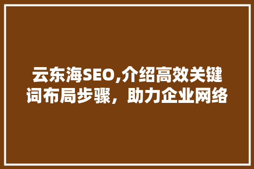 云东海SEO,介绍高效关键词布局步骤，助力企业网络营销