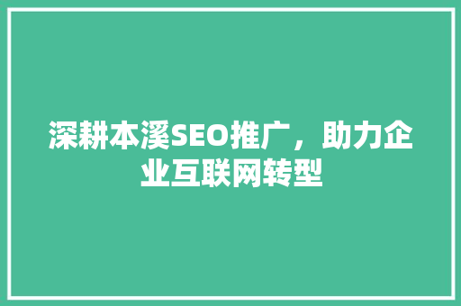 深耕本溪SEO推广，助力企业互联网转型