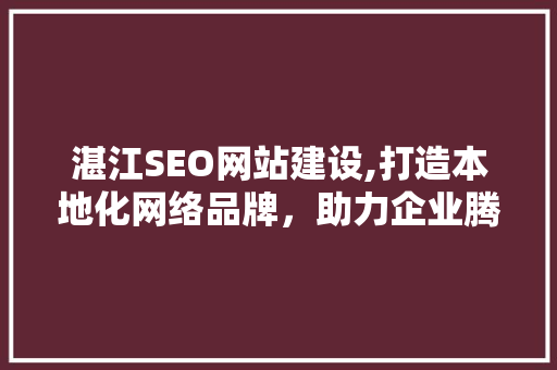 湛江SEO网站建设,打造本地化网络品牌，助力企业腾飞