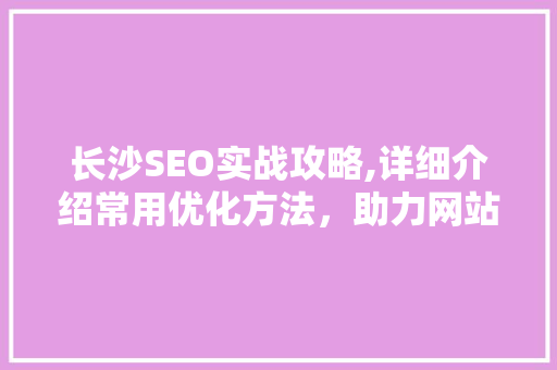 长沙SEO实战攻略,详细介绍常用优化方法，助力网站排名提升