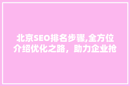 北京SEO排名步骤,全方位介绍优化之路，助力企业抢占市场份额