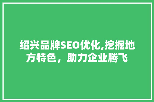 绍兴品牌SEO优化,挖掘地方特色，助力企业腾飞