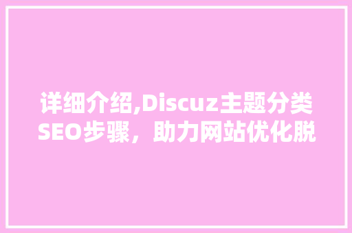 详细介绍,Discuz主题分类SEO步骤，助力网站优化脱颖而出