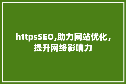 httpsSEO,助力网站优化，提升网络影响力