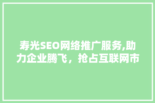 寿光SEO网络推广服务,助力企业腾飞，抢占互联网市场制高点