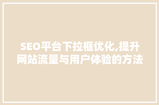 SEO平台下拉框优化,提升网站流量与用户体验的方法