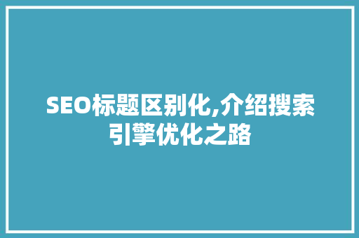 SEO标题区别化,介绍搜索引擎优化之路