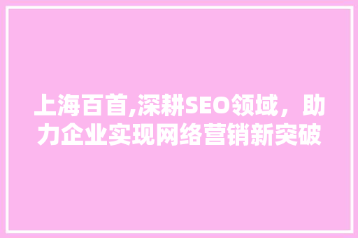 上海百首,深耕SEO领域，助力企业实现网络营销新突破  第1张