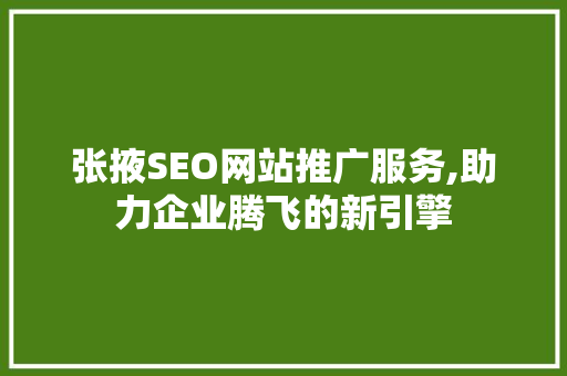 张掖SEO网站推广服务,助力企业腾飞的新引擎