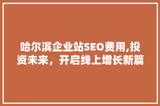 哈尔滨企业站SEO费用,投资未来，开启线上增长新篇章
