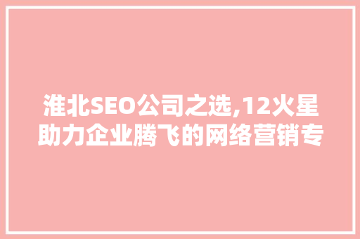 淮北SEO公司之选,12火星助力企业腾飞的网络营销专家