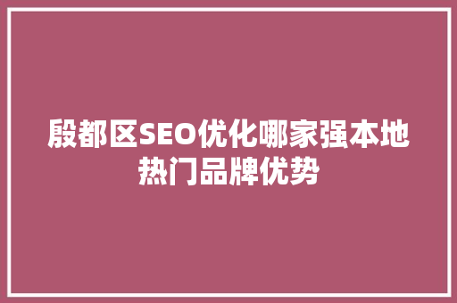 殷都区SEO优化哪家强本地热门品牌优势