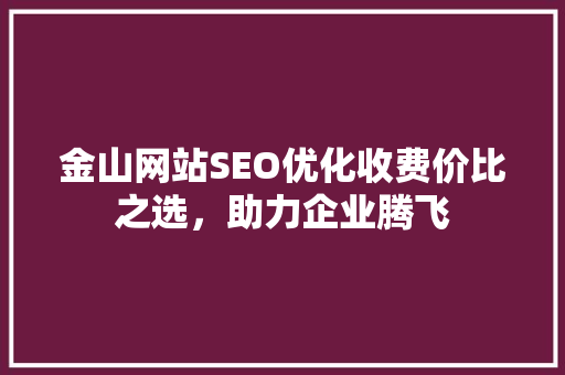 金山网站SEO优化收费价比之选，助力企业腾飞