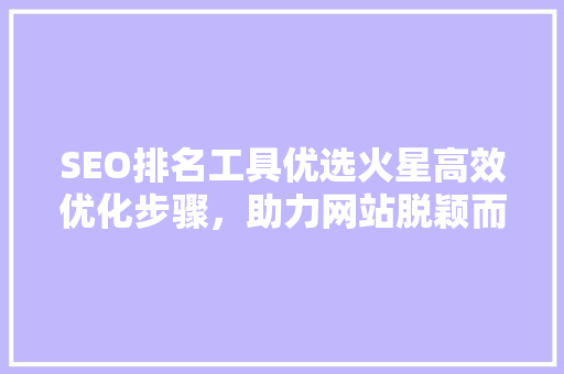 SEO排名工具优选火星高效优化步骤，助力网站脱颖而出