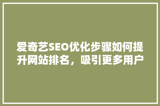 爱奇艺SEO优化步骤如何提升网站排名，吸引更多用户