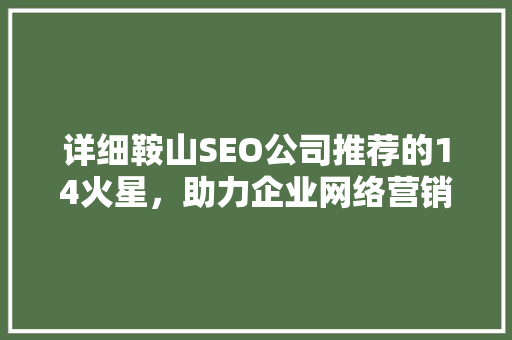 详细鞍山SEO公司推荐的14火星，助力企业网络营销腾飞
