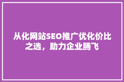 从化网站SEO推广优化价比之选，助力企业腾飞