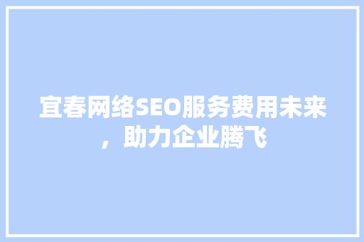宜春网络SEO服务费用未来，助力企业腾飞