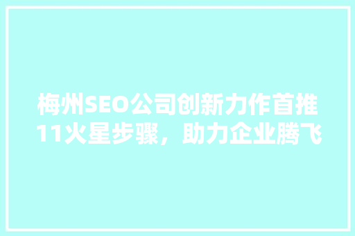 梅州SEO公司创新力作首推11火星步骤，助力企业腾飞