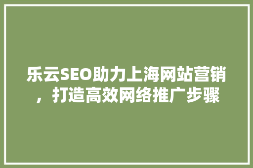乐云SEO助力上海网站营销，打造高效网络推广步骤  第1张
