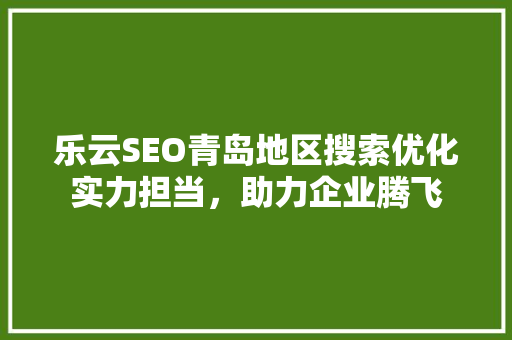 乐云SEO青岛地区搜索优化实力担当，助力企业腾飞