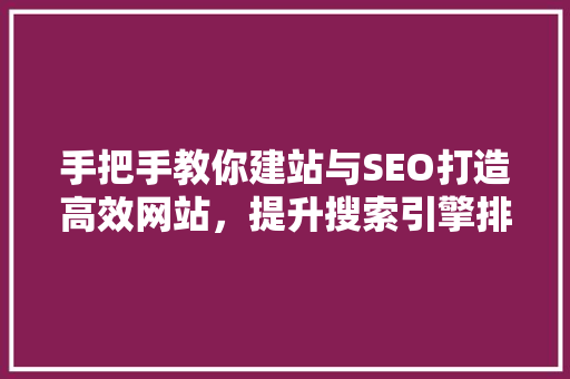 手把手教你建站与SEO打造高效网站，提升搜索引擎排名