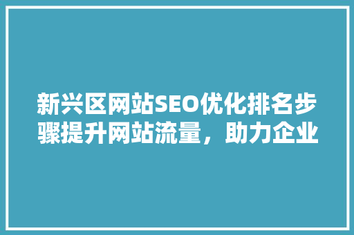 新兴区网站SEO优化排名步骤提升网站流量，助力企业腾飞