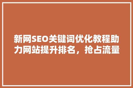 新网SEO关键词优化教程助力网站提升排名，抢占流量红利