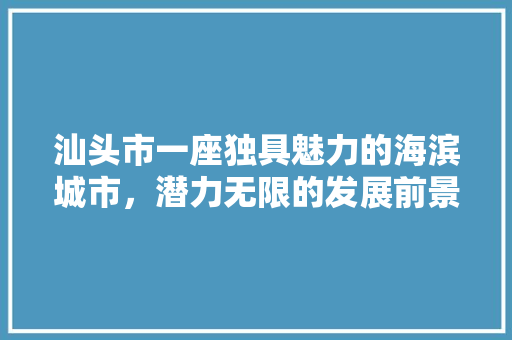 汕头市一座独具魅力的海滨城市，潜力无限的发展前景  第1张