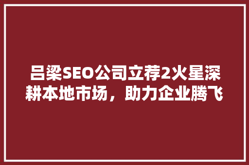 吕梁SEO公司立荐2火星深耕本地市场，助力企业腾飞