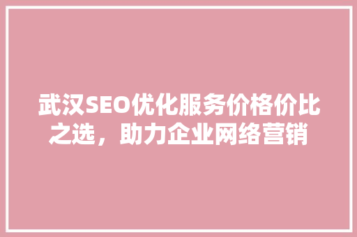 武汉SEO优化服务价格价比之选，助力企业网络营销
